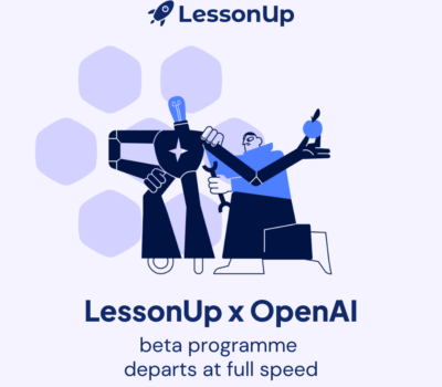 LessonUp x OpenAI man building robot